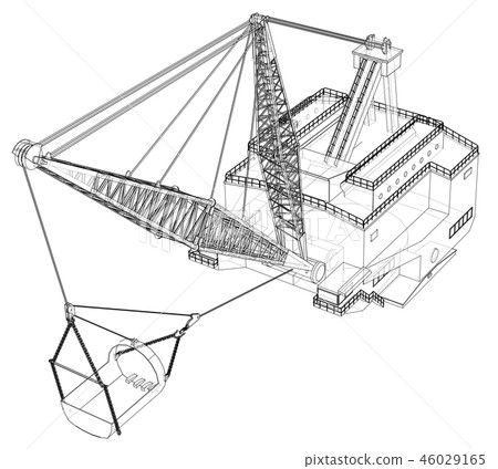 Dragline walking excavator Dragline walking excavator 46029165