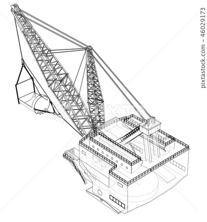 Dragline walking excavator Dragline walking excavator 46029173