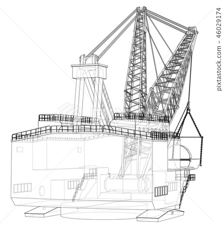 Dragline walking excavator Dragline walking excavator 46029174