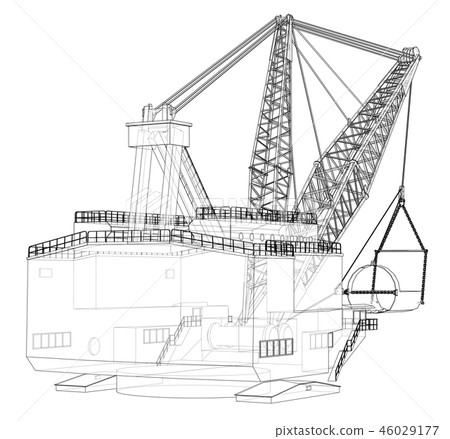 Dragline walking excavator Dragline walking excavator 46029177