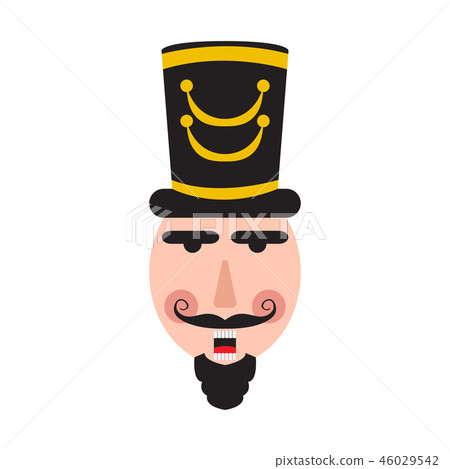 Isolated cute nutcracker soldier avatar Isolated cute nutcracker soldier avatar 46029542