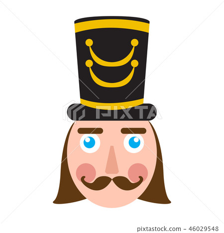 Isolated cute nutcracker soldier avatar Isolated cute nutcracker soldier avatar 46029548