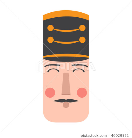 Isolated cute nutcracker soldier avatar Isolated cute nutcracker soldier avatar 46029551