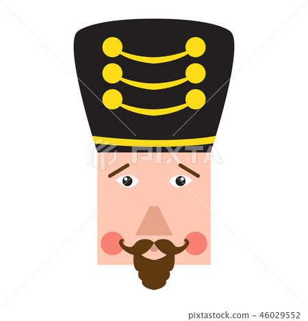 Isolated cute nutcracker soldier avatar Isolated cute nutcracker soldier avatar 46029552