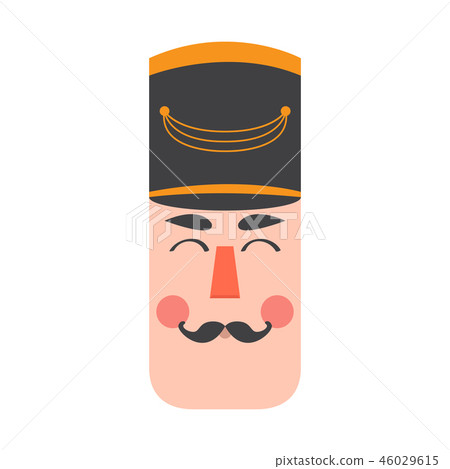 Isolated cute nutcracker soldier avatar Isolated cute nutcracker soldier avatar 46029615
