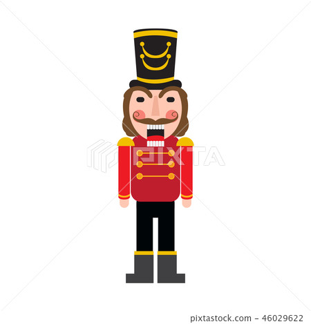Isolated cute nutcracker soldier Isolated cute nutcracker soldier 46029622