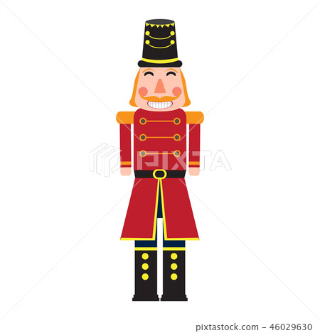 Isolated cute nutcracker soldier Isolated cute nutcracker soldier 46029630