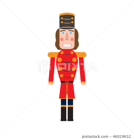 Isolated cute nutcracker soldier 46029632