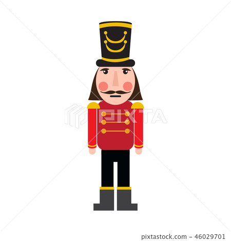 Isolated cute nutcracker soldier Isolated cute nutcracker soldier 46029701