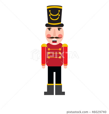 Isolated cute nutcracker soldier Isolated cute nutcracker soldier 46029740