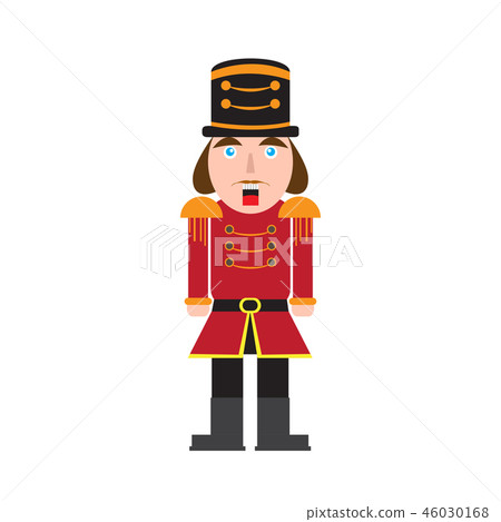 Isolated cute nutcracker soldier 46030168