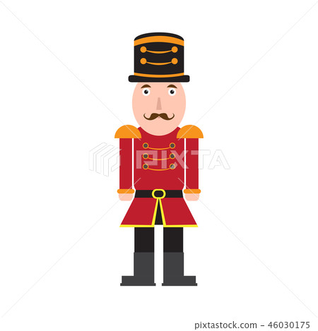 Isolated cute nutcracker soldier Isolated cute nutcracker soldier 46030175