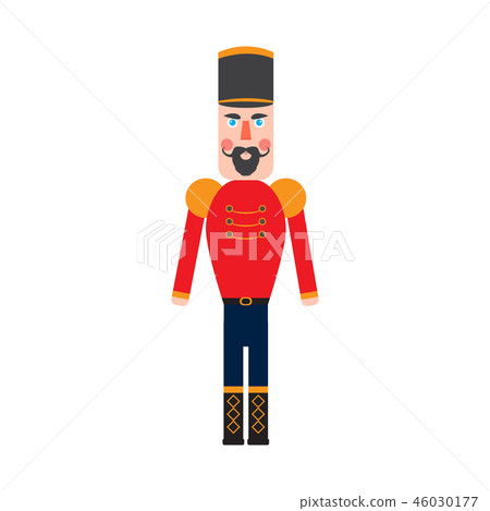 Isolated cute nutcracker soldier Isolated cute nutcracker soldier 46030177