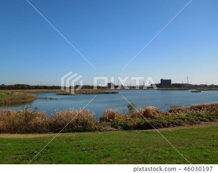 Shibakawa No.1 Adjustment Pond with Clear Air Shibakawa No.1 Adjustment Pond with Clear Air 46030197