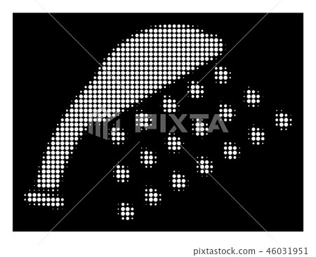 White Halftone Shower Icon White Halftone Shower Icon 46031951