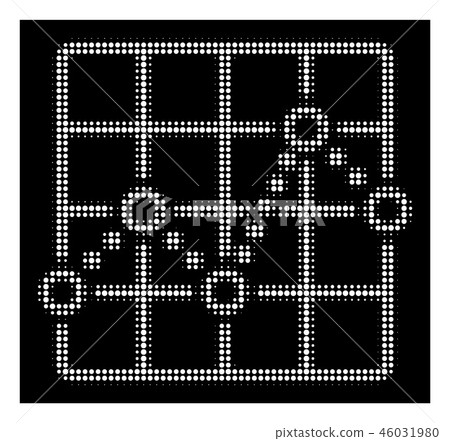 White Halftone Line Plot Icon - Stock Illustration [46031980] - PIXTA
