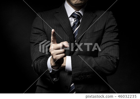 指向手指的商人 指向手指的商人 46032235