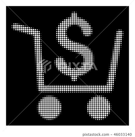 White Halftone Checkout Icon 46033140