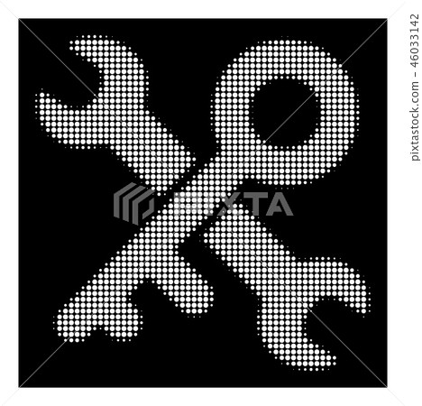 White Halftone Key Tools Icon White Halftone Key Tools Icon 46033142