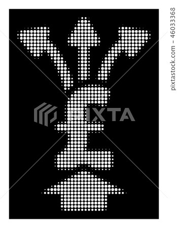 White Halftone Share Pound Icon White Halftone Share Pound Icon 46033368