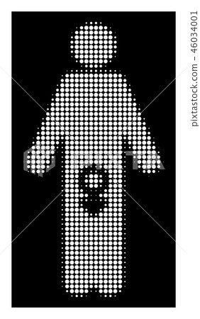 White Halftone Male Impotence Icon White Halftone Male Impotence Icon 46034001