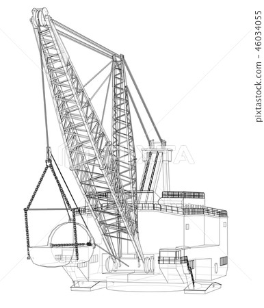 Dragline walking excavator Dragline walking excavator 46034055