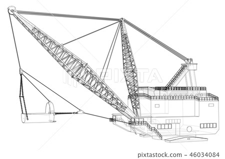 Dragline walking excavator Dragline walking excavator 46034084