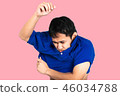 Shirt Tight,Fat man with a big belly 46034788