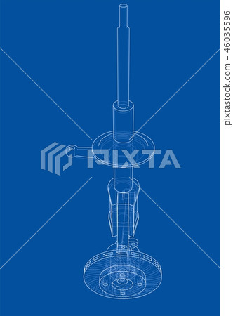 Car dampers with brake disc outline 46035596