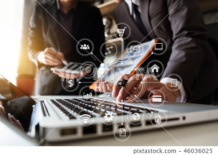 Digital marketing media in virtual screen 46036025