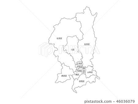 Kyoto city map 46036079