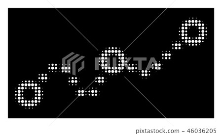 White Halftone Dotted Chart Icon - Stock Illustration [46036205] - PIXTA