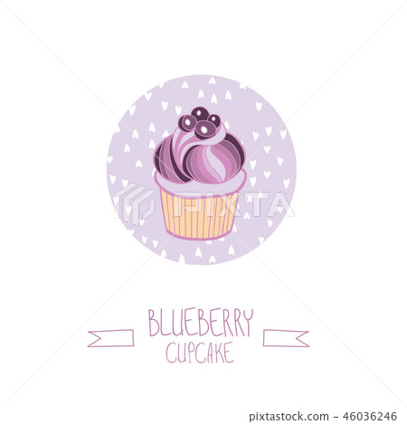 Lovely beautiful yummy blueberry cupcake Lovely beautiful yummy blueberry cupcake 46036246