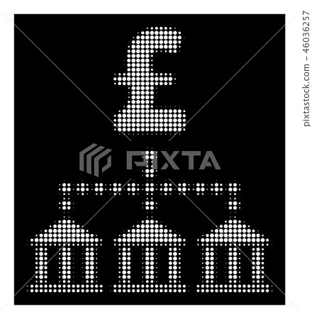 White Halftone Pound Bank Scheme Icon White Halftone Pound Bank Scheme Icon 46036257