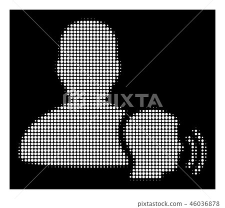White Halftone Medium Icon White Halftone Medium Icon 46036878