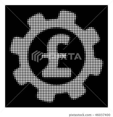 White Halftone Development Pound Price Icon - Stock Illustration ...