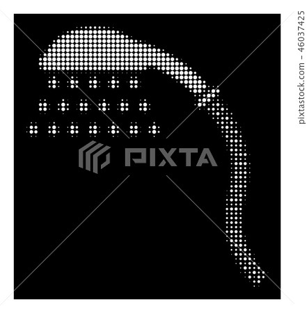 White Halftone Shower Icon 46037425