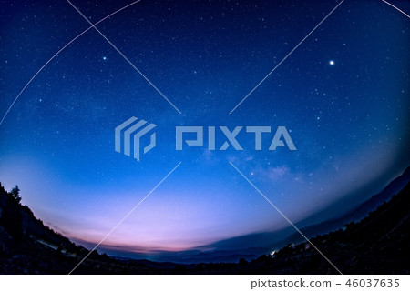 International Space Station and Milky Way 46037635