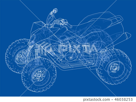 ATV quadbike concept outline ATV quadbike concept outline 46038253