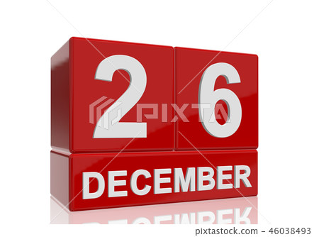 The date of 26 Dezember in white letters 46038493