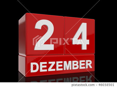The date of 24 Dezember in white letters The date of 24 Dezember in white letters 46038501