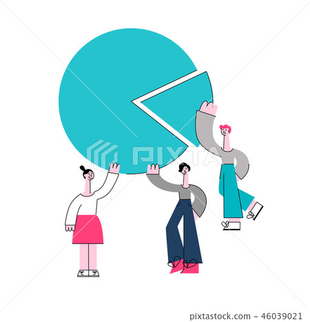 Vector illustration of effective teamwork concept in flat style. Vector illustration of effective teamwork concept in flat style. 46039021