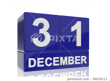 The date of 31 Dezember in white letters The date of 31 Dezember in white letters 46039111