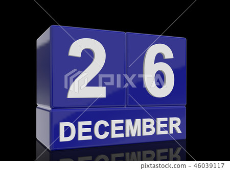 The date of 26 Dezember in white letters The date of 26 Dezember in white letters 46039117