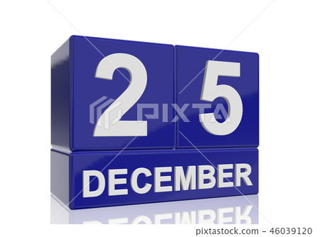 The date of 25 Dezember in white letters 46039120