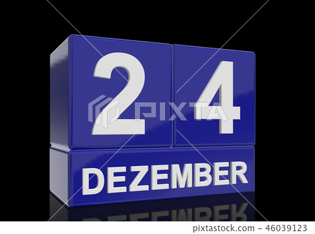 The date of 24 Dezember in white letters 46039123