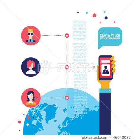 Businessman holding  phone Communication concept 46040082