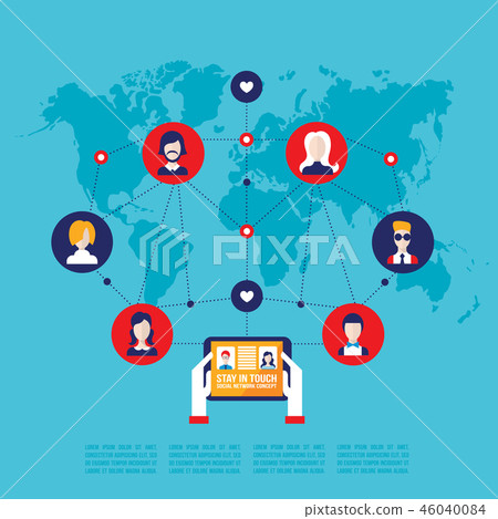 Hands holding tablet Communication concept 46040084