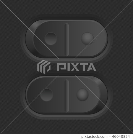Black switch 3d push buttons Black switch 3d push buttons 46040834