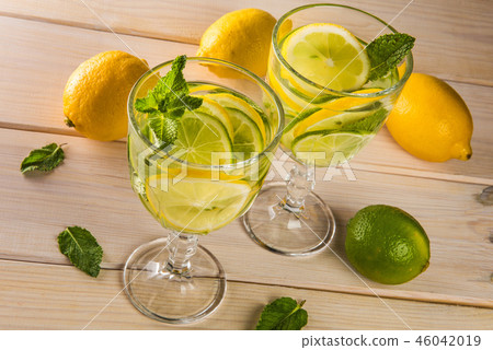 mojito on wooden background mojito on wooden background 46042019